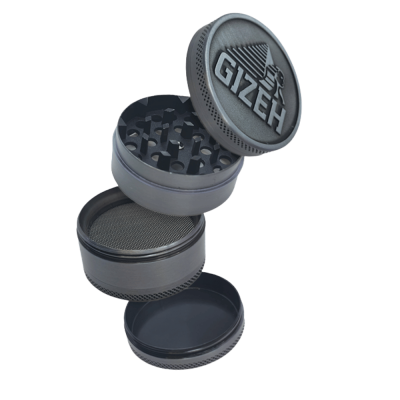 Grinder Gizeh Métal 4 Parties avec Raclette - Broyeur Qualité Premium