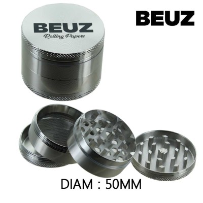 Grinder Beuz Nexius Argent 50mm | Broyeur CBD Metal 4 Parties | Kana Pharma