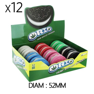Grinders Chanvre Orio 52mm x12 - Biodégradables Design Biscuits | Kana Pharma