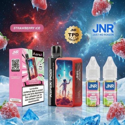 Puff AeroX 32K JNR Strawberry Ice 2% | 32000 bouffées rechargeables | Kana Pharma