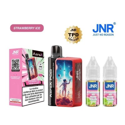 Puff AeroX 32K JNR Strawberry Ice 2% | 32000 bouffées rechargeables | Kana Pharma