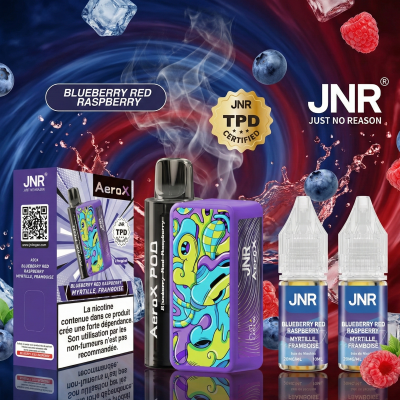 JNR Puff AeroX 32K Blueberry Red Raspberry 2% - 32000 Bouffées | Kana Pharma