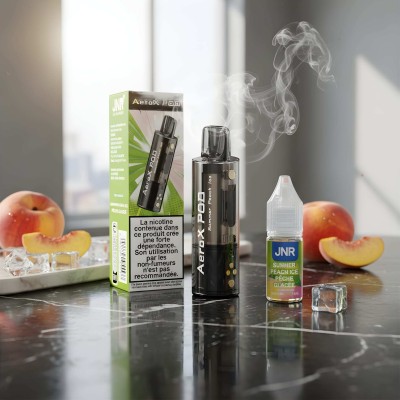 Pod JNR AeroX Summer Peach Ice 32000 Puffs - Kit Complet | Kana Pharma