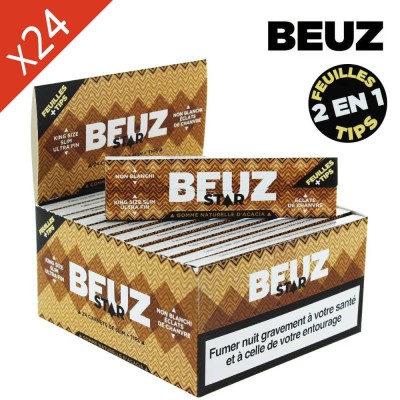 Feuilles Rouler Beuz Star Slim Non Blanchies + Filtres | Kana Pharma