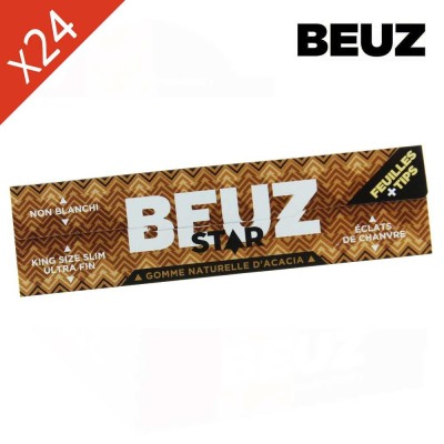 Feuilles Rouler Beuz Star Slim Non Blanchies + Filtres | Kana Pharma