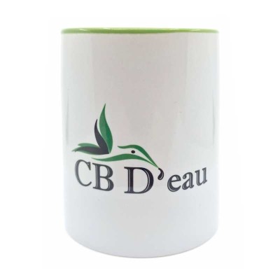 Mug CBD'EAU blanc et vert - Accessoire pour infusions CBD | Kana Pharma