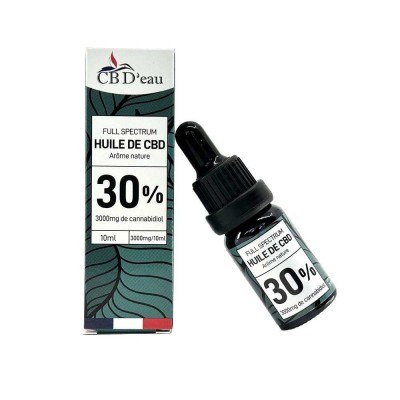 Huile CBD 30% Full Spectrum CBDeau | 2000mg CBD + 1000mg CBG | Made in France