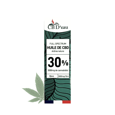 Huile CBD 30% Full Spectrum CBDeau | 2000mg CBD + 1000mg CBG | Made in France