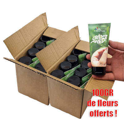 LOT CRÈME HYDRATANTE PIEDS À L'HUILE DE CHANVRE | CBD'EAU