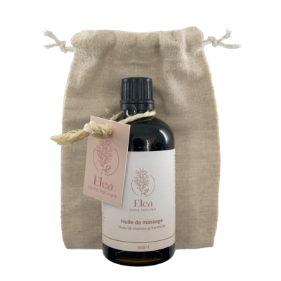 LOT DE 12 HUILES DE MASSAGE CHANVRE & FRAMBOISE | ELEA