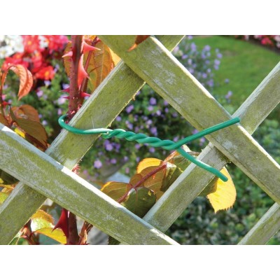 Lien Torsadé 3mm Centre Métallique 10m Vert - Attache Plantes Jardin
