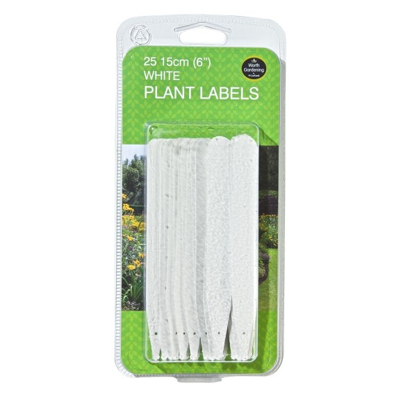 Étiquettes blanches pour plantes 15cm lot de 25