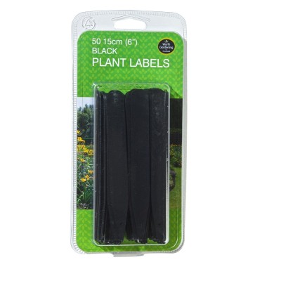 Étiquettes Plantes Noires 15cm Lot 50 | Organisation Jardin | Kana Pharma