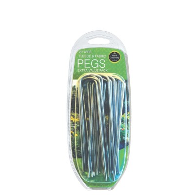 Piquets Fil Polaire et Chevilles Tissu x20 | Fixation Toison Jardin