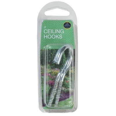 Lot de 2 Crochets de Plafond Acier Galvanisé | Fixation Robuste