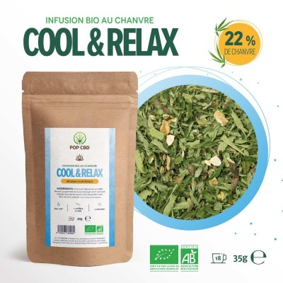 Tisane CBD Bio Cool & Relax 35g - Infusion Ayurvédique Sans Théine | Kana Pharma