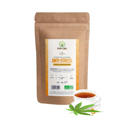 Tisane CBD Bio Anti-Stress Pop CBD | Infusion Détente 35g | Kana Pharma