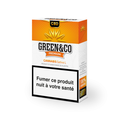 Cigarettes CBD Green&Co Premium 20 unités | 17,2g Sans Nicotine | Kana Pharma