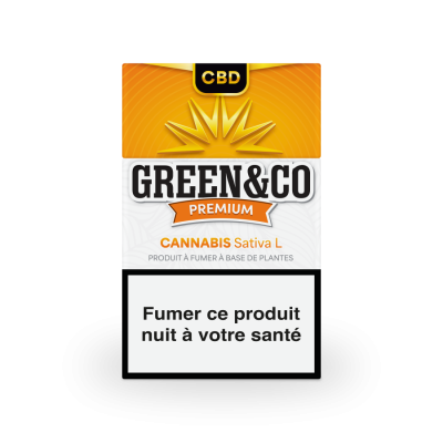 Cigarettes CBD Green&Co Premium 20 unités | 17,2g Sans Nicotine | Kana Pharma