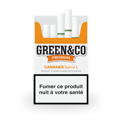 Cigarettes CBD Green&Co Premium 20 unités | 17,2g Sans Nicotine | Kana Pharma