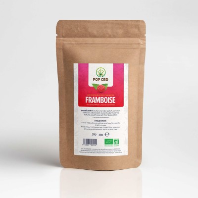 Tisane CBD Bio Framboise 35g | Infusion Chanvre Luxembourg | Kana Pharma