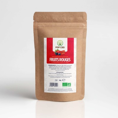 Tisane CBD Bio Fruits Rouges 35g Pop CBD | Sans Théine Luxembourg