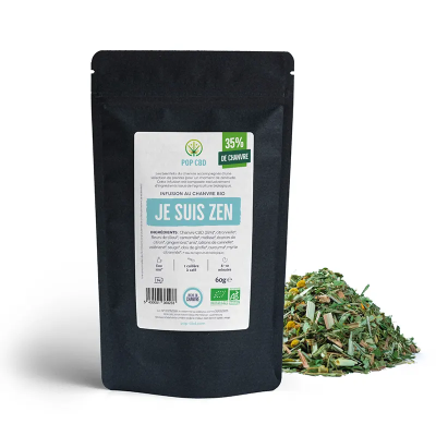 Tisane CBD Bio Je Suis Zen 60g - Infusion Relaxante POP CBD | Kana Pharma
