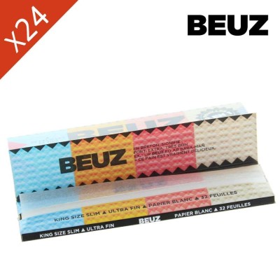 Boite 24 Carnets Beuz Blanc Slim King Size + Filtres | Kana Pharma