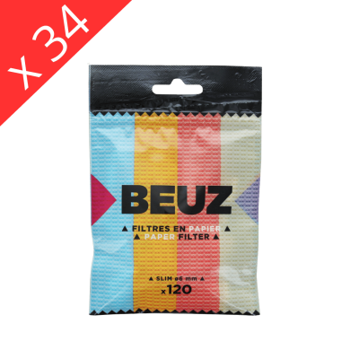 Filtres Beuz Slim Blanc 34 Sachets - Prix Grossiste | Kana Pharma