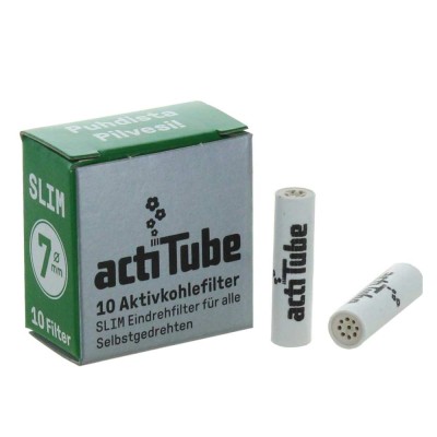 Filtres ActiTube Slim 7mm x10 | Charbon Actif Premium | Kana Pharma