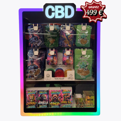 Vitrine CBD Complète Fleurs & Résine CBD'eau | Pack Professionnel - Kana Pharma