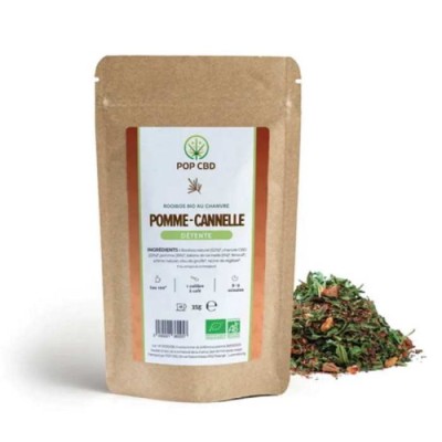Tisane CBD Bio Pomme Cannelle 35g | Rooibos Chanvre Luxembourg | Kana Pharma