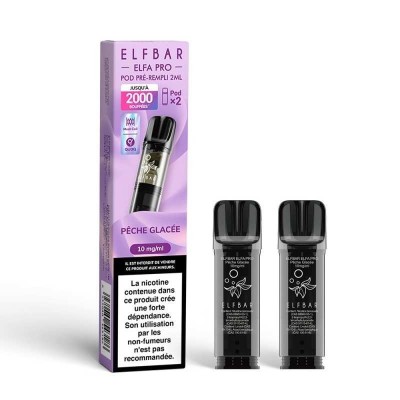 Pod Pêche Glacée Elfa Pro ElfBar 2ml - Pack de 2 | Kana Pharma