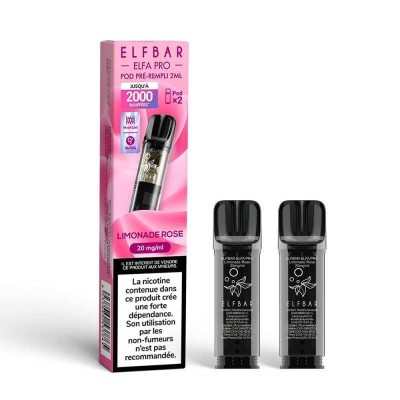 Pod Elfa Pro Limonade Rose 2ml ElfBar - Pack de 2 | Kana Pharma