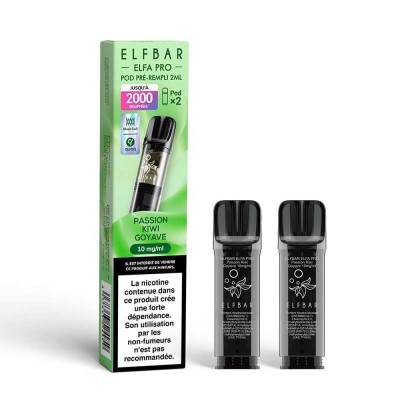 Pod Elfa Pro Passion Kiwi Goyave 2ml ElfBar - Pack de 2 | Kana Pharma