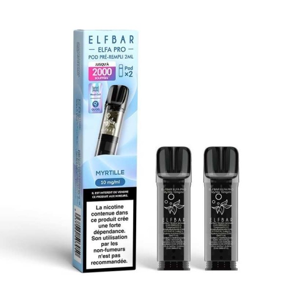 Pod pre-rempli Myrtille 2ml Elfa Pro - ElfBar (pack de 2)