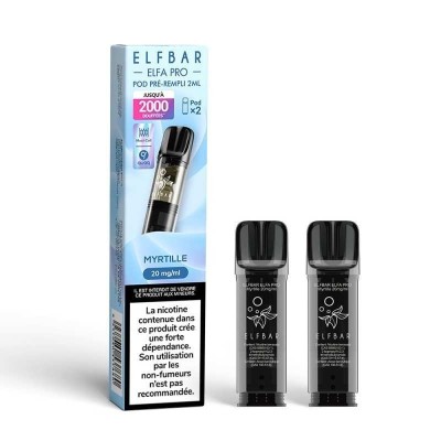 Pod Myrtille Elfa Pro ElfBar 2ml - Pack de 2 | Technologie QUAQ Mesh