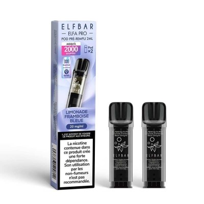 Pod Elfa Pro Limonade Framboise Bleue 2ml ElfBar - Pack de 2 | Kana Pharma