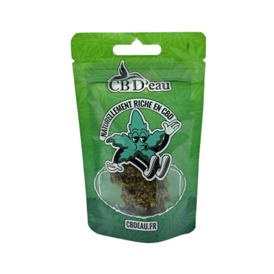 Lot de 100 pochettes verte CBD'eau 140x85x50mm