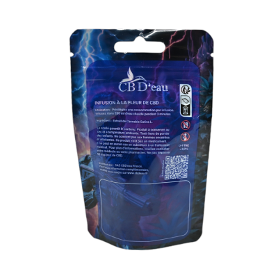 Lot de 100 pochettes Terminator CBD'eau 140x85x50mm