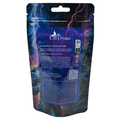 Lot de 100 pochettes Terminator CBD'eau 190x110x70mm