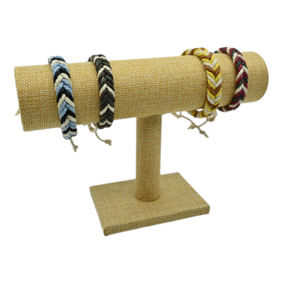 Support Bracelet Jute Naturelle 22cm | Présentoir Bijoux Écologique