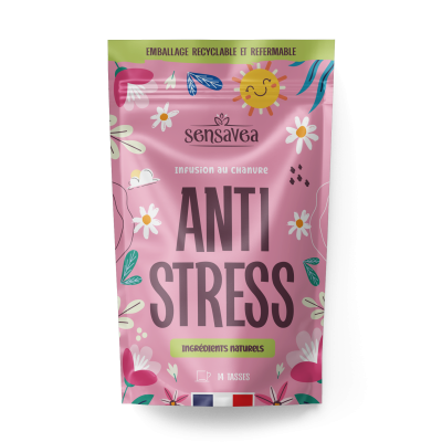 Tisane CBD Bio Anti Stress Sensavea 25g - Infusion Chanvre Relaxante | Kana Pharma