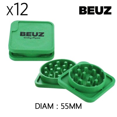 Boîte 12 Grinders Chanvre Beuz Cubex 55mm - Biodégradable CBD | Kana Pharma