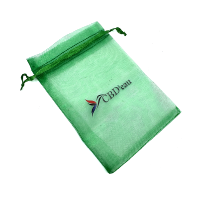 Lot 100 Sachets Organza Verts 13x10cm - Emballage CBD Premium