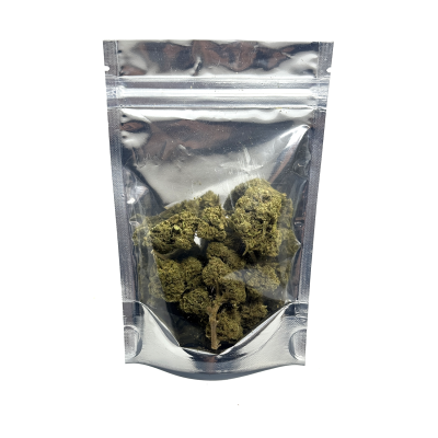 Pochette Aluminium ZIP Fenêtre 10x15cm - 100pcs | Emballage CBD Pro