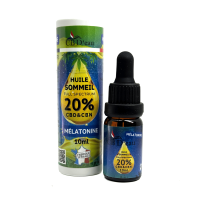 Huile CBD 20% Full Spectrum Sommeil + Mélatonine | CBD'EAU