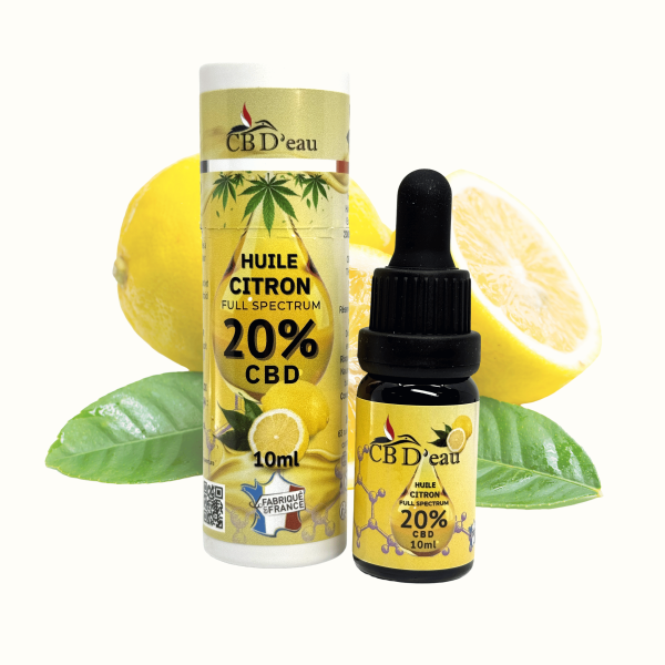 Huile CBD 20% full spectrum Citron | CBD'EAU