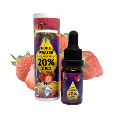 Huile CBD 20% Full Spectrum Fraise CBD'EAU 10ml | Kana Pharma