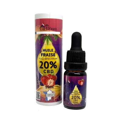 Huile CBD 20% Full Spectrum Fraise CBD'EAU 10ml | Kana Pharma